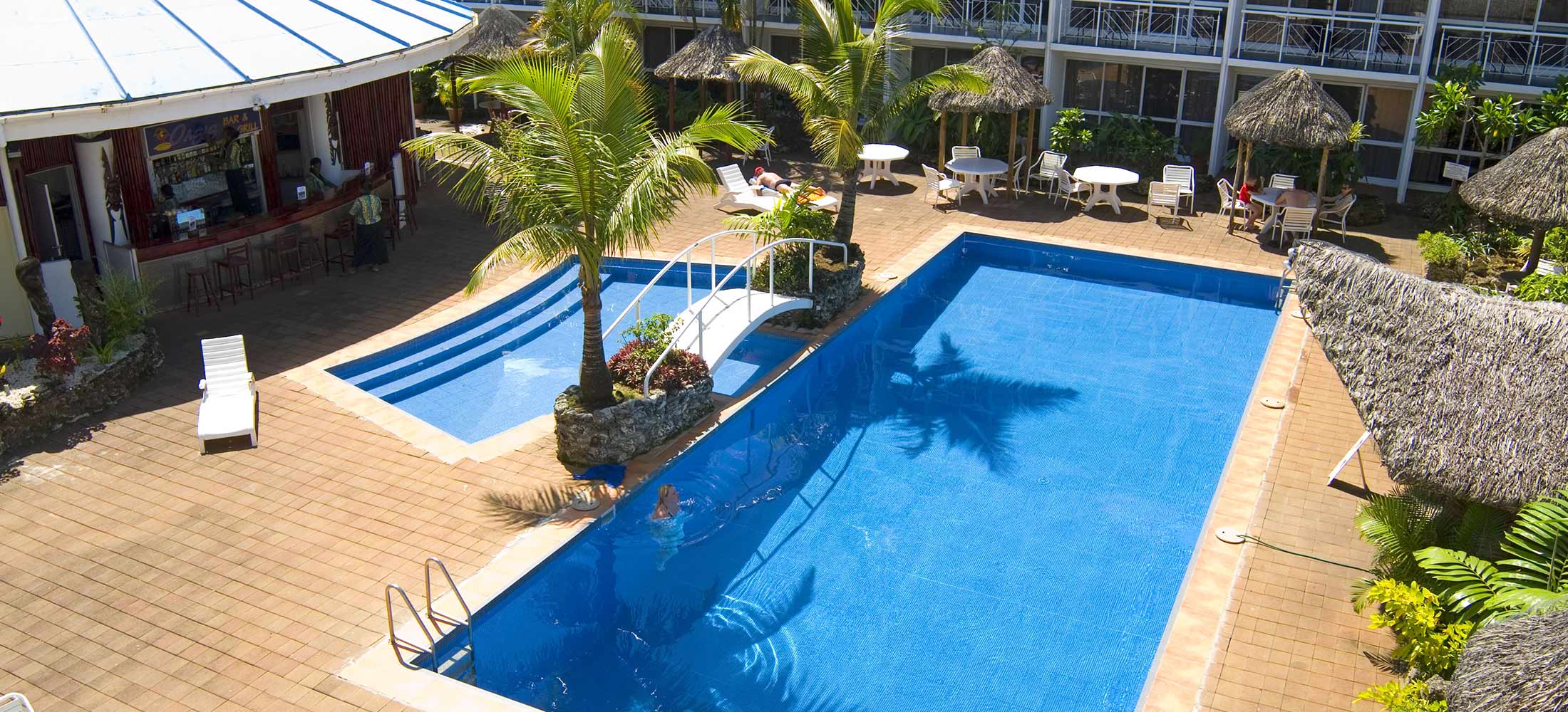 The Melanesian poolside